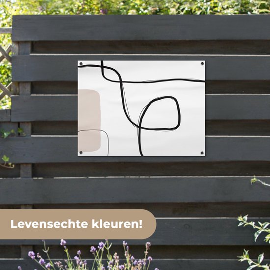 Tableau jardin Abstrait - Pastel - Minimalisme - 80x60 cm - Affiche jardin - Toile jardin - Affiche extérieur