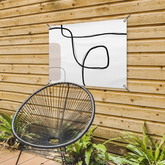 Tableau jardin Abstrait - Pastel - Minimalisme - 80x60 cm - Affiche jardin - Toile jardin - Affiche extérieur