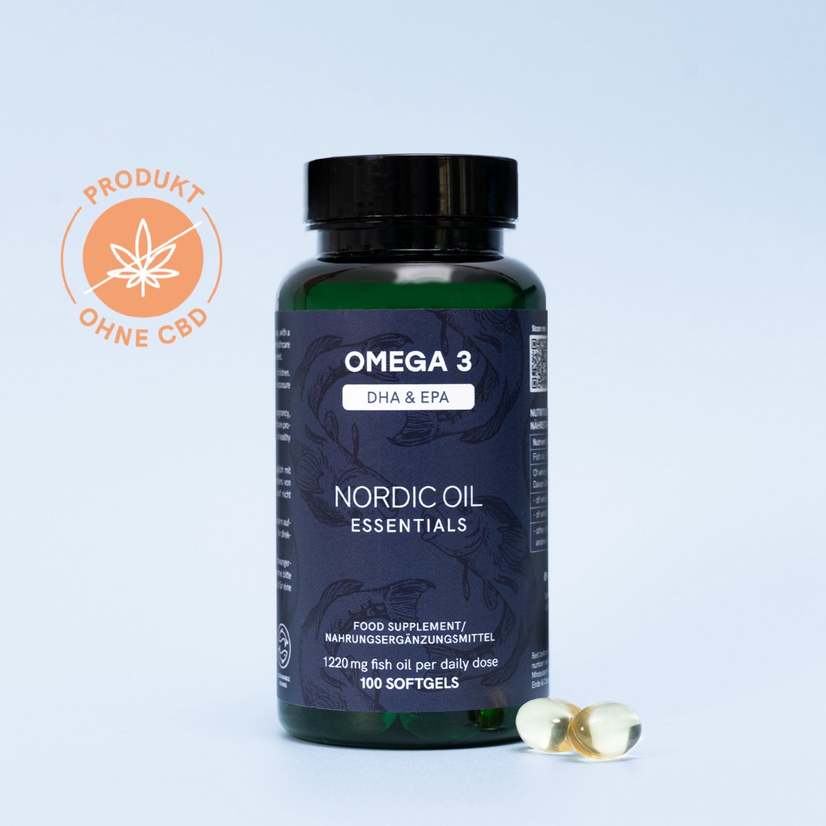 Goedkoopste Nordic Oil© - Omega-3 Capsules 100 Stuks - DHA & EPA Visolie voor Hersenfunctie, Gezichtsvermogen & Hartgezondheid - Verhoogt CBD-opname