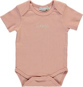 Babylook Romper Korte Mouw Schatje Rib Peach Beige 50