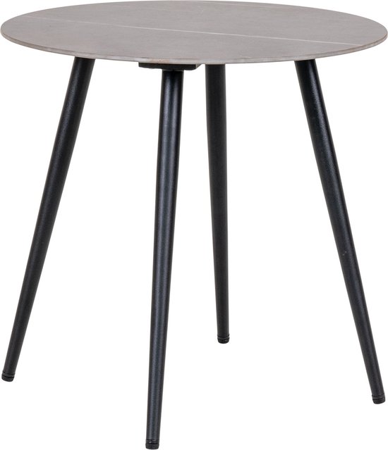 House Nordic Table d'Appoint Latium Céramique Grijs Ø45cm