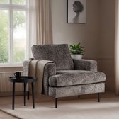 Fauteuil Stof Antraciet - Zithoogte 47cm - 89x94x83cm - Giga Meubel