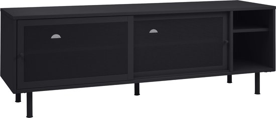Tv-meubel Metaal Zwart - 45x160x55cm - Veep - Giga Living