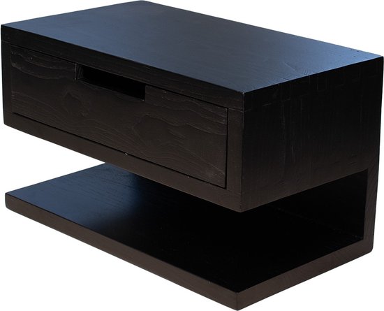 Table de chevet Zwart avec tiroir - Giga Meubel