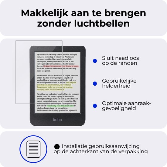 Hoesje Geschikt voor Kobo Clara Colour Hoesje Luxe Bescherm Case Met Screenprotector - Hoes Geschikt voor Kobo Clara Colour Hoes Book Cover - Galaxy van Hoesje  — afbeelding 4