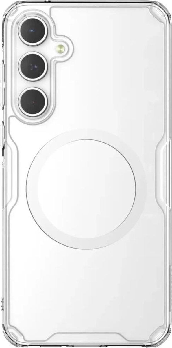Nillkin Nature Pro Magnetic Hoesje Geschikt voor Samsung Galaxy A55 - Compatibel met MagSafe - Back Cover met Magneet - Wit