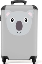 Bol.com NoBoringSuitcases.com® - Handbagage koffer - Koala grijs - 55x35x25 aanbieding