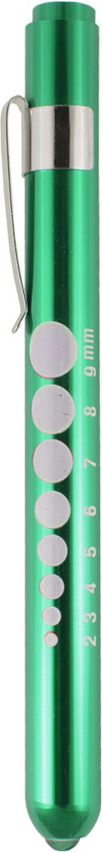 Goedkoopste Hospitrix LED Ooglampje Groen - Inclusief Batterijen - Aluminium - Penlight - Medisch - MDR Gecertificeerd - Zaklamp