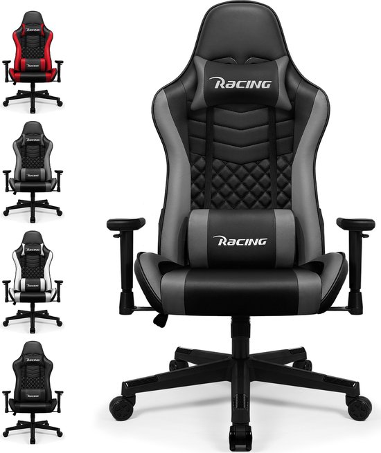 Elekiatech Gaming Chair - Sièges de jeu - Style Racing - Dossier 90°-155° - 150 Kg