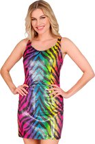 Paillettenjurk Dames Regenboog Tijger | XL