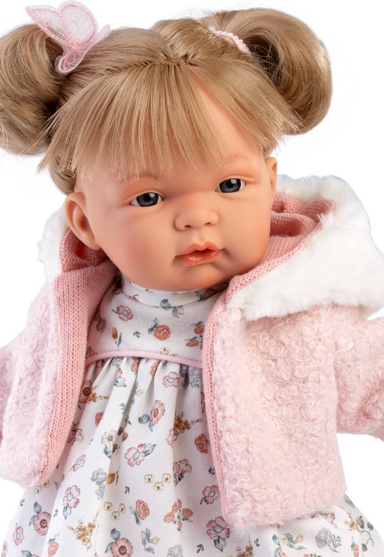 Llorens Huilpop Joelle Roze Jas Blank met geluid 38 cm van Merkloos — afbeelding 2