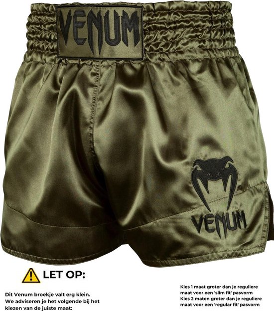 Venum Kickboxing Culottes Classic Muay Thai Shorts Kaki L - Jeans taille 32
