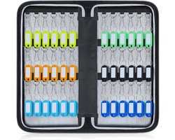 36 haken vuurvaste sleuteltas, draagbare vuurvaste waterdichte tas met ritssluiting en 10 kleuren sleutelhanger voor auto, hotel, kantoor, huis, garage, verhuur