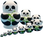 Stacking Toy 10-Layer Russian Panda Matryoshka, Ambachten, Verzamelspeelgoed, Prachtige Ornamenten