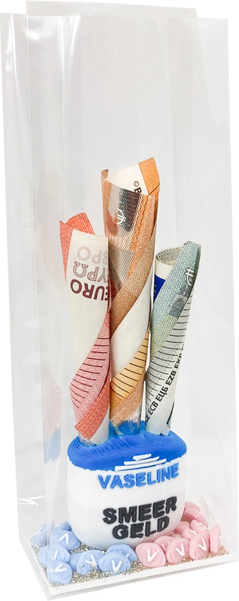 Kadogeld.nl - Kleinigheidje - Smeergeld - Vaseline - V pil - Grappig - Orgineel - Geld - Cadeau - Geven