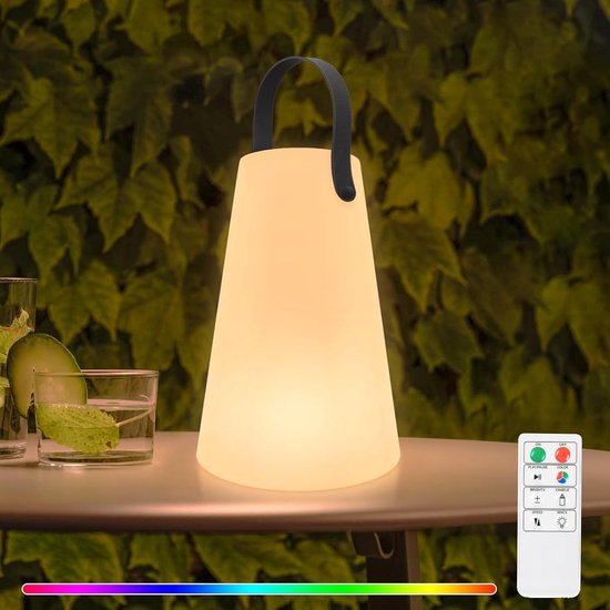 Bureaulamp - 8 Kleuren - LED Lamp - Dimbaar - Met Afstandsbediening - USB Oplaadbaar - Waterdicht IP44 - Draadloos - Cadeau