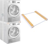 Universeel stapel-/verbindingsframe voor wasmachine en wasdroger, wasmachine accessoires/droger accessoires, tussenframe wasmachine en droger met ratelkabel, breedte