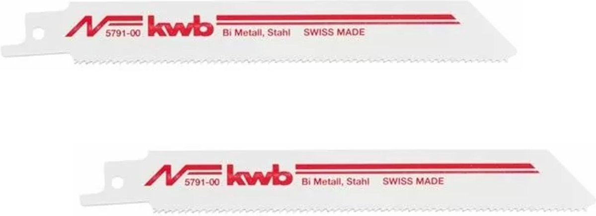 KWB reciprozaagblad Voor metaal Lengte 130 mm HSS Bi metaal 579100 2 stuks