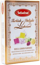 Sebahat Turks Fruit - Lokum - Turkish Delight - met rozen en citroen 250 gram