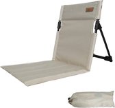chaise de camping pliante - chaise de plage - pique-nique - beige