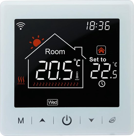 Intelligente Verwarmingsthermostaat - Efficiënte Temperatuurregeling - Programmeerbare Functies - Slimme Sensor - Eenvoudige Bediening