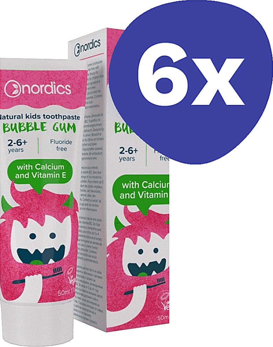 Nordics Kids Tandpasta Kauwgom (6x 50ml)
