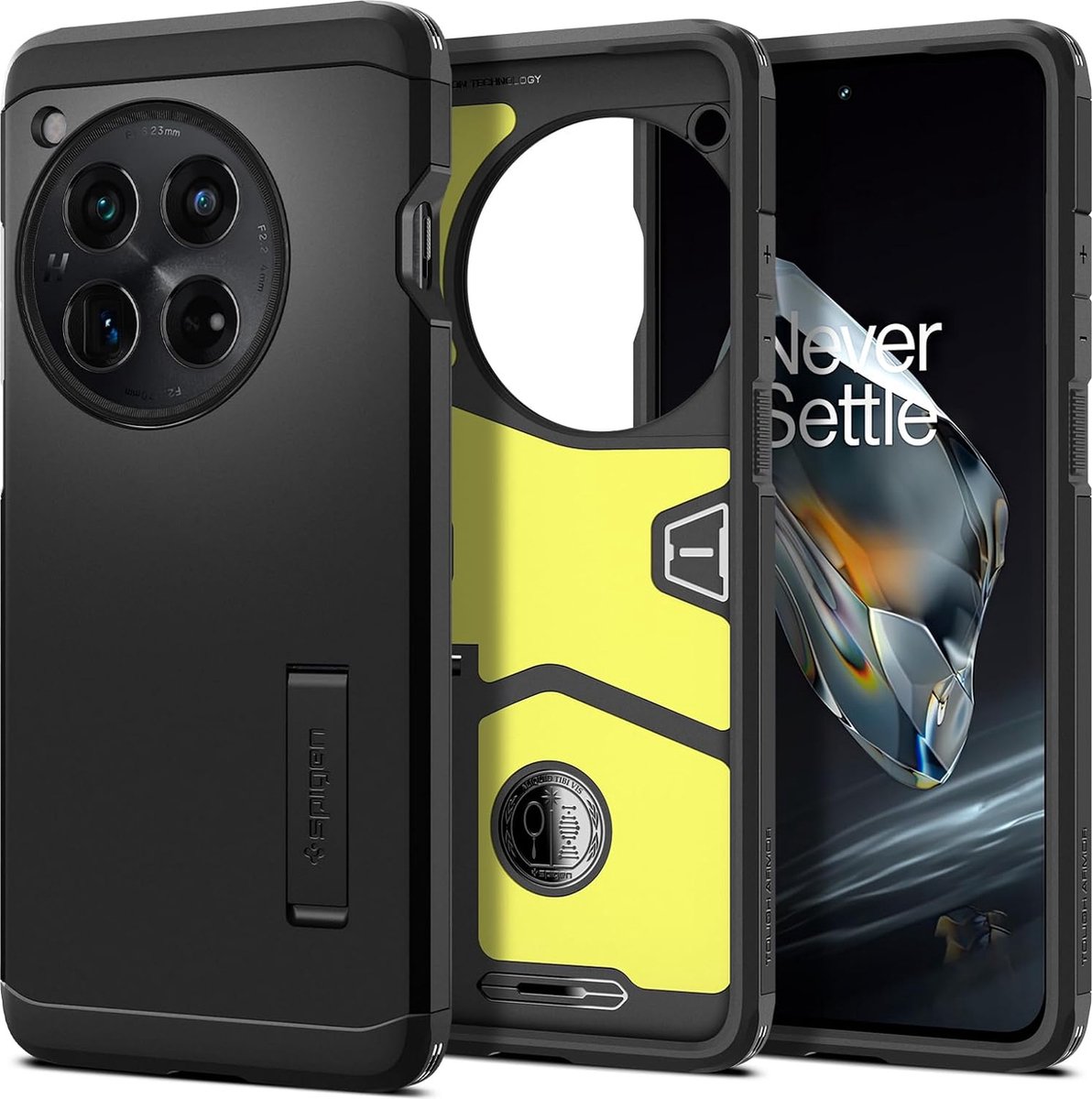 Spigen Geschikt voor OnePlus 12 5G - Though Armor - Back Cover Hoesje - Zwart
