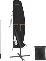 Housse de protection pour parasol 3 m, parasol flottant, housse de parasol, résistante aux intempéries, avec tige, housse de parasol jusqu'à 300 cm, étanche, 220 x 45/70/50 cm