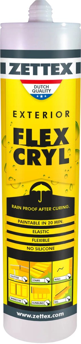 12x Flexcryl exterior - Wit - 310 ml