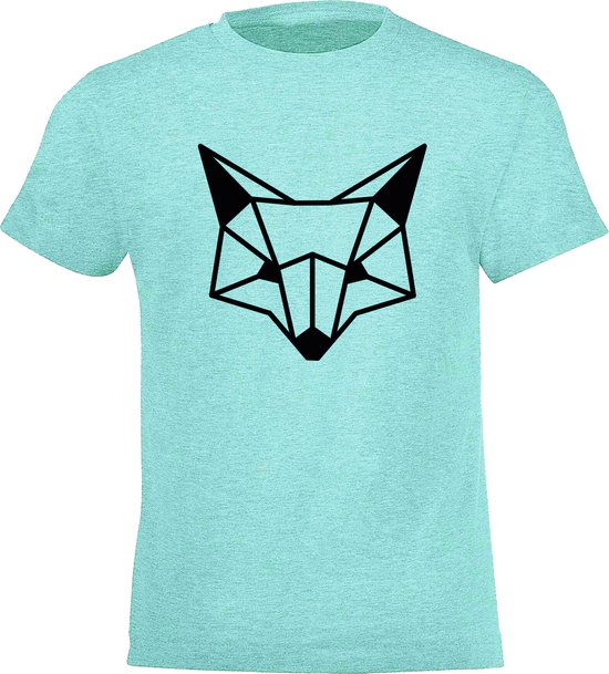 Be Friends T-Shirt - Fox head - Heren - Mint groen - Maat L