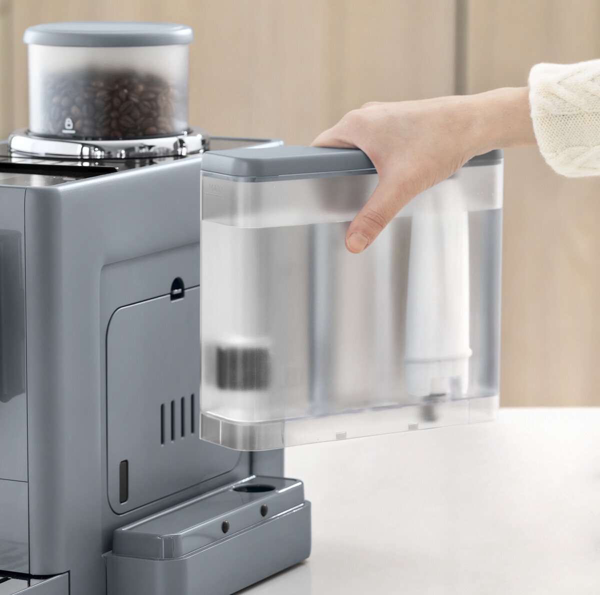 Afbeelding 3 van De'Longhi Rivelia EXAM440.55.G - Volautomatische espressomachine - Pebble Grey
