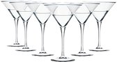 Intirilife 6x kristalhelder cocktailglas met 145 ml inhoud voor bars en feestjes