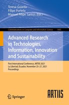 Communications in Computer and Information Science 1485 - Advanced Research in Technologies, Information, Innovation and Sustainability