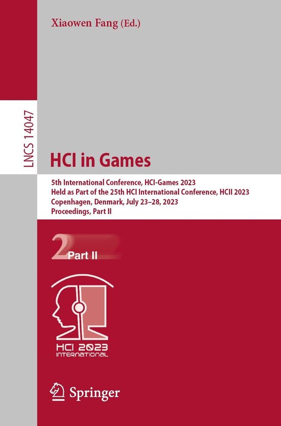 Springer Nature Proceedings Computer Science 2 - HCI in Game ... - cover