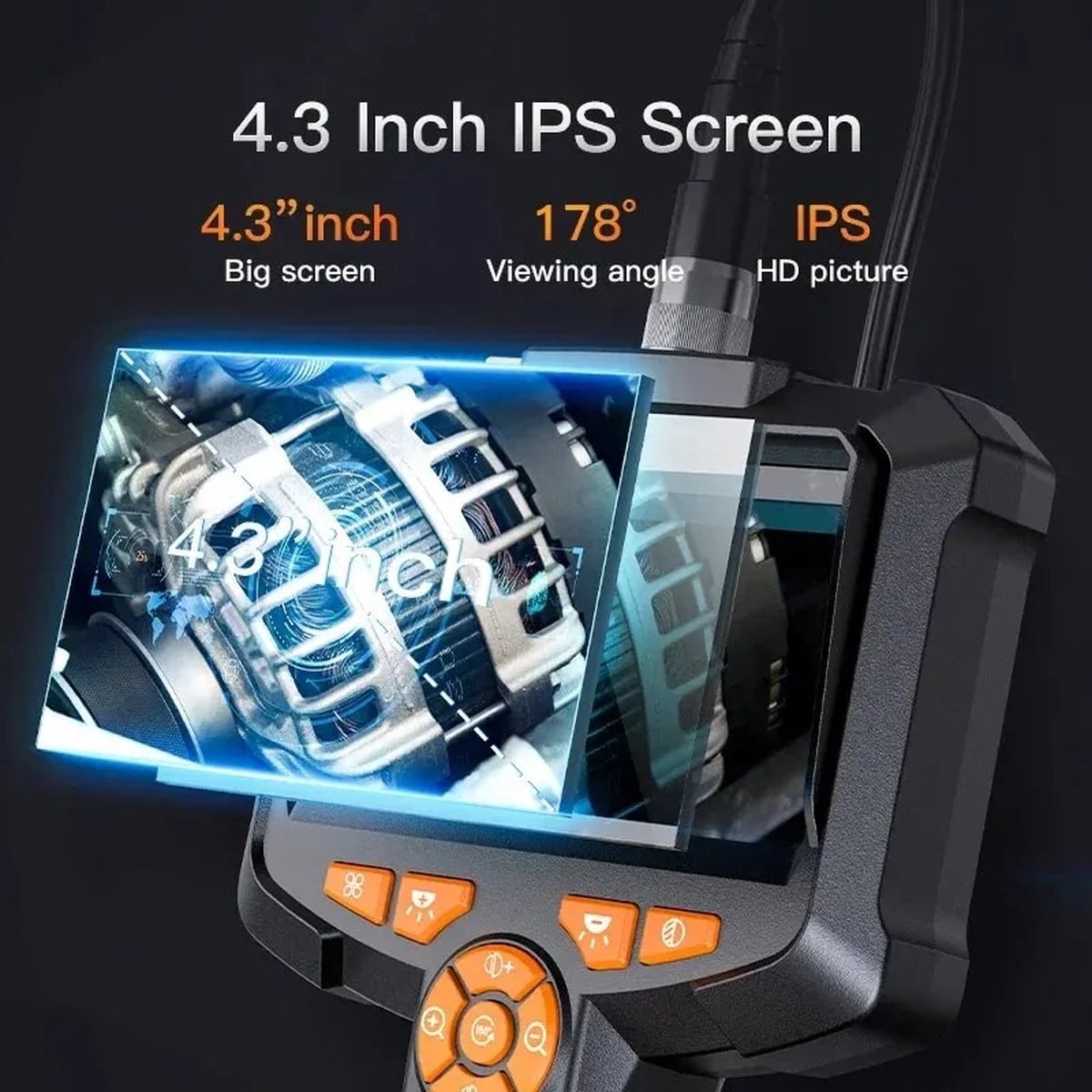 Industriële Endoscoop Camera 4.3Inch Ips Scherm Ip67