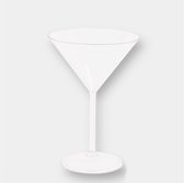 Martini glas - Set van 2x - Transparant - Onbreekbaar kunststof - Feest glazen - Plastic glazen - Cocktail