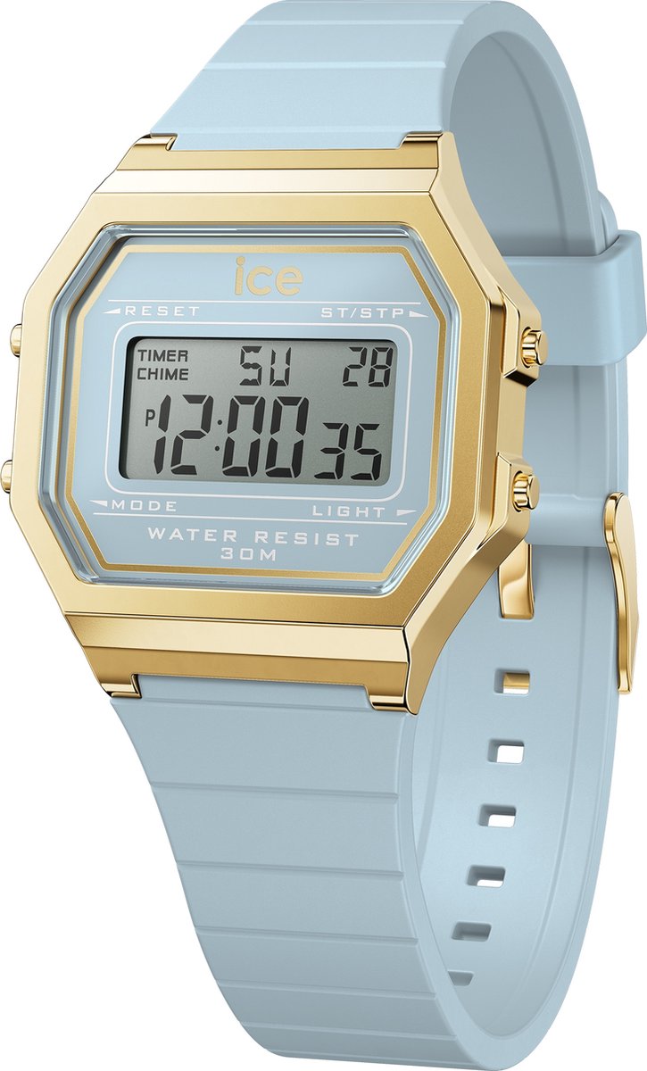 Ice Watch ICE digit retro - Tranquil blue 022058 Horloge - Siliconen - Blauw - Ø 33 mm