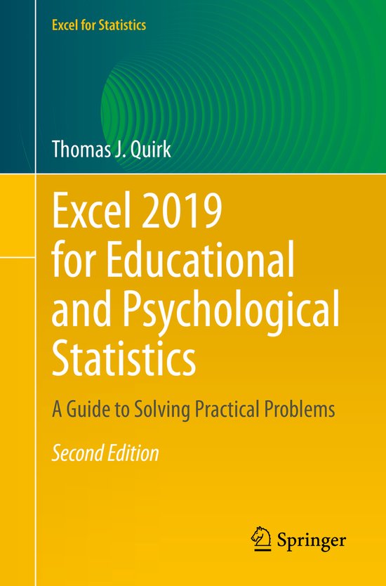 Excel 2019 for Educational and Psychological Statistics - cover