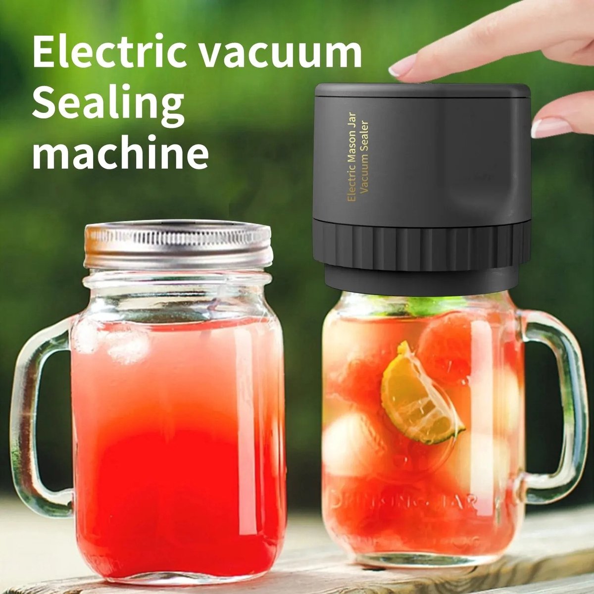Mason Jar Vacuümverpakker Draadloos Elektrische Mason Jar Vacuümsealer Voor Inmaakpotten Met Mond En Gewone Mason Deksels Vacuum Afdichten~p149627688 Draadloos Oplaadbaar Keukenapparaat