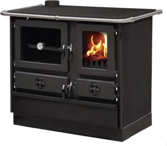 HOUTFORNUIS THERMO MAGNUM VOOR CENTRALE VERWARMING - ZWART LINKS