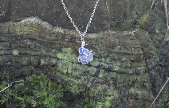 Lapis Lazuli ketting dames - edelstenen en mineralen - 40 cm