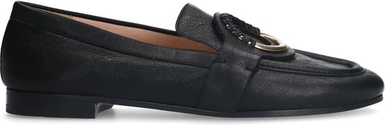 Manfield - Dames - loafers met goudkleurig detail