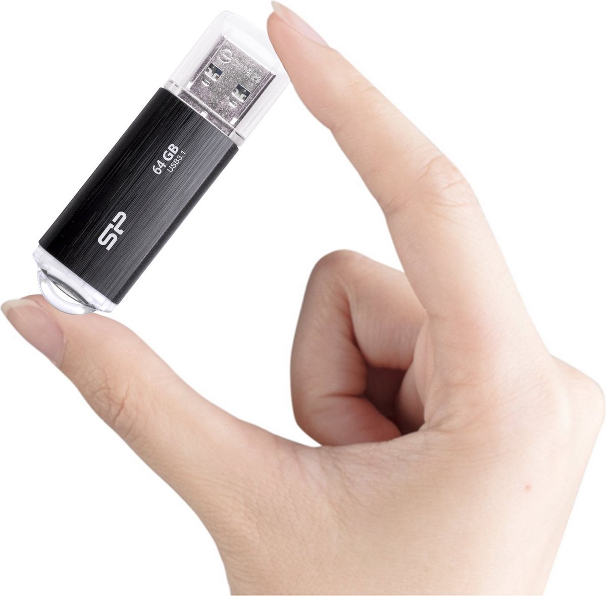 Silicon Power Silicon Power 64GB Blaze B02 USB 3.0 flashdrive Zwart Usb-stick - USB 3.0 A - 64 GB - zwart