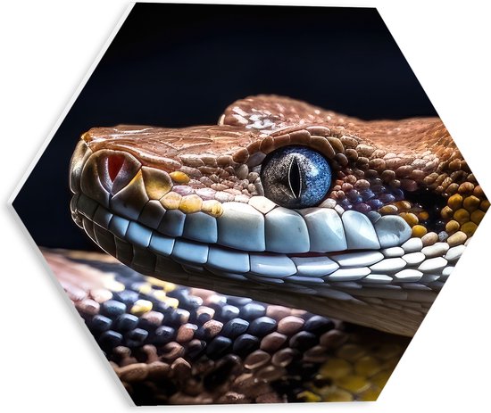 PVC Schuimplaat Hexagon - Python - Dier - Slang - Kleuren - 30x26.1 cm ...