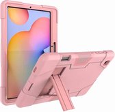 Tablet Hoes Heavy Duty robuuste standaardhoes - Shock Proof Standcase Hoes Geschikt voor: Samsung Galaxy Tab S6 Lite - Roze