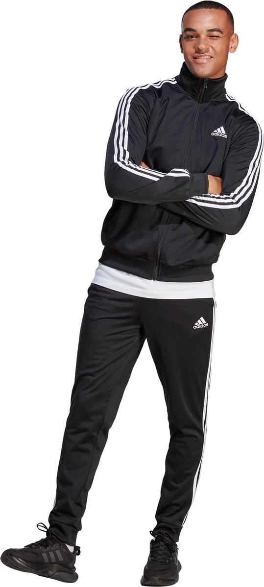 adidas Sportswear Basic 3-Stripes Tricot Trainingspak - Heren - Zwart- M op Prijzenvolger.com
