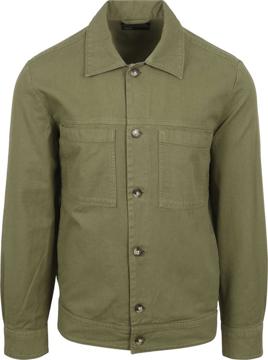Marc O'Polo - Overshirt Oxford Groen - Heren - Maat XL - Regular-fit