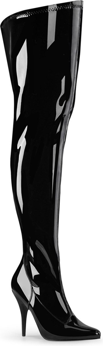 Pleaser Pink Label - SEDUCE-3000WC Overknee Laarzen - 39 Shoes - Zwart