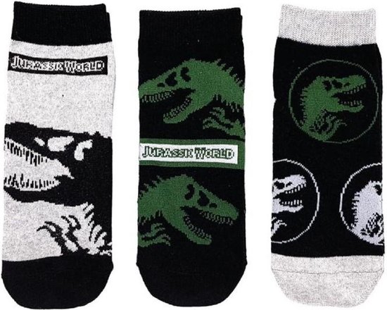 Jurassic World - 3 paires - chaussettes - taille 27-30
