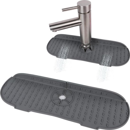 Bodo® Gootsteenmat - Vierkant - Grijs - 37 x 37 cm - Voor 40 x 40 cm